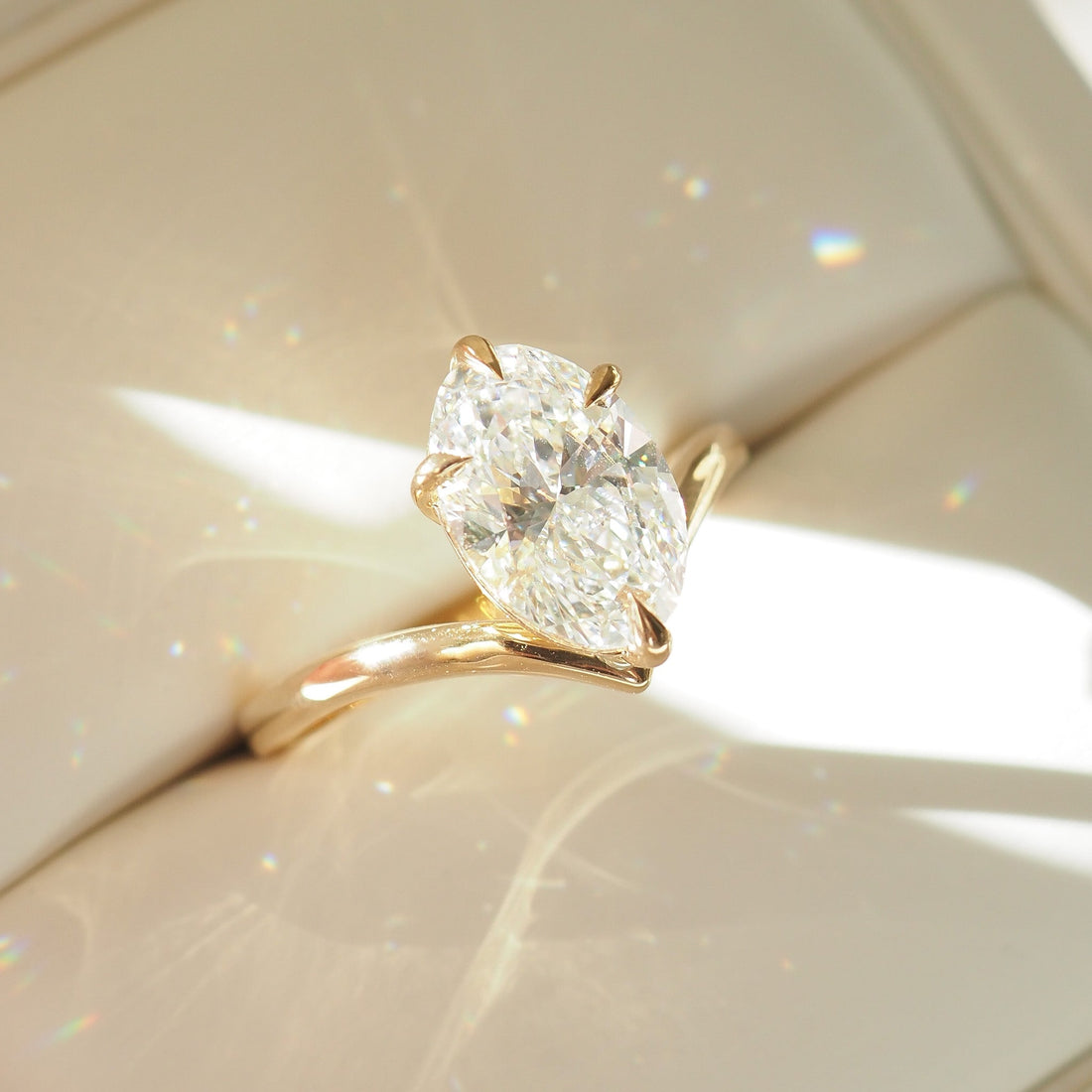 Ora | 2ct Oval Wishbone Solitaire Ring