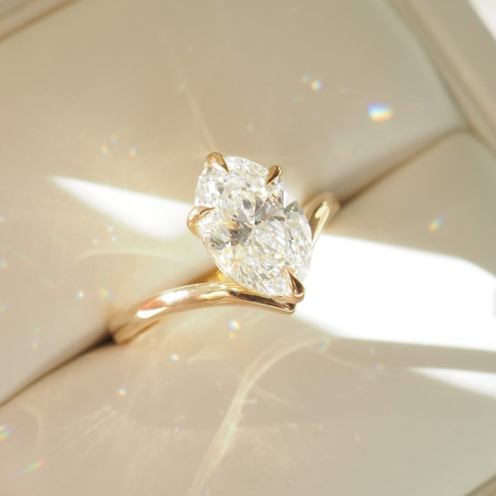 Ora | 2ct Oval Wishbone Solitaire Ring