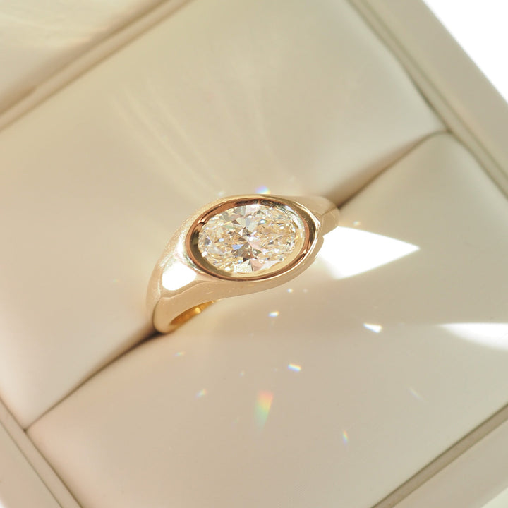 Riva Signet | 1.3ct Oval Lab-Grown Diamond Ring