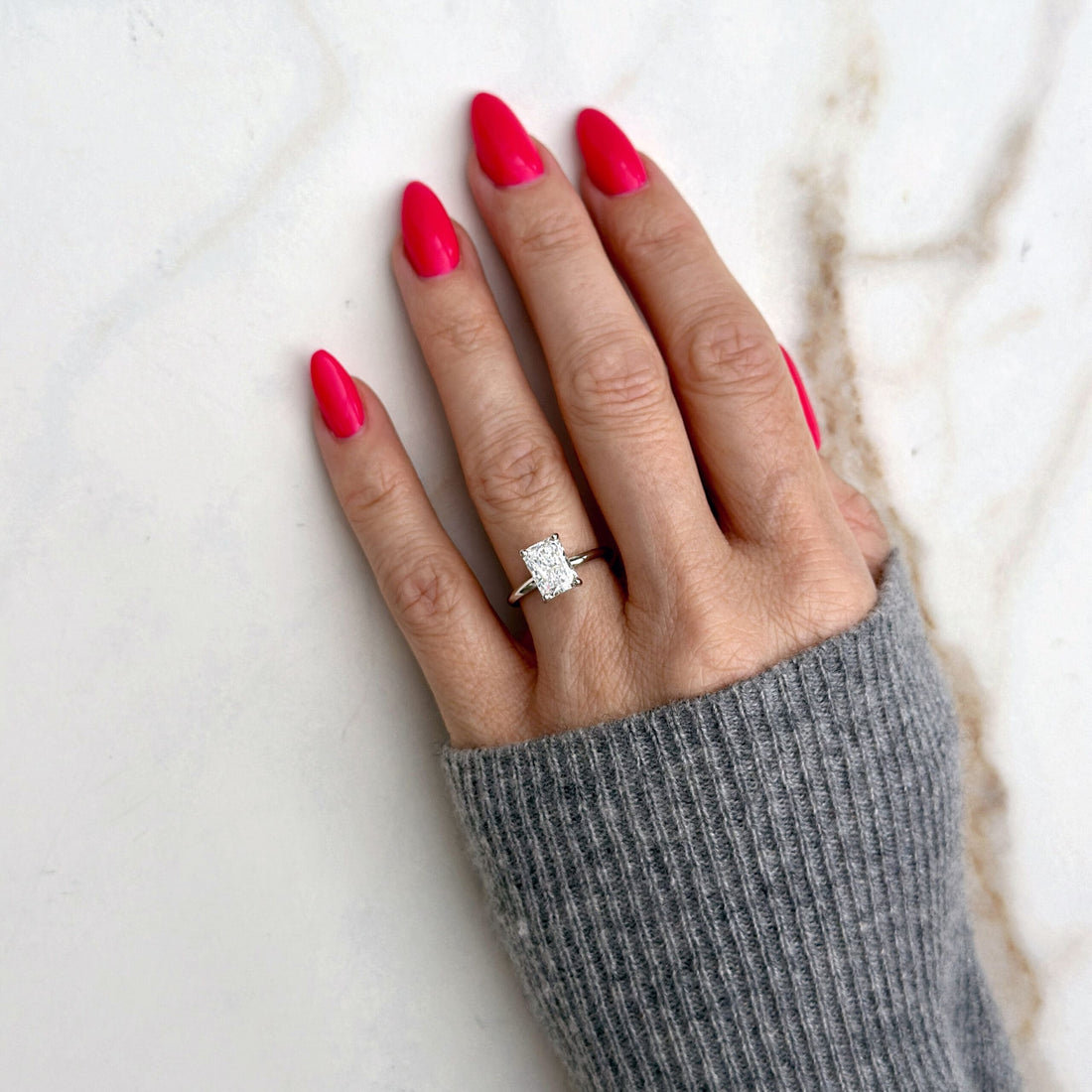 Classic Radiant Cut Solitaire - 1.80ct+ (8.5mm+, D/E & VVS)