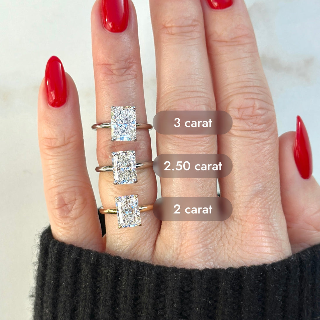 Classic Radiant Cut Solitaire - 2.50ct+ (9.5mm+, D/E & VVS)