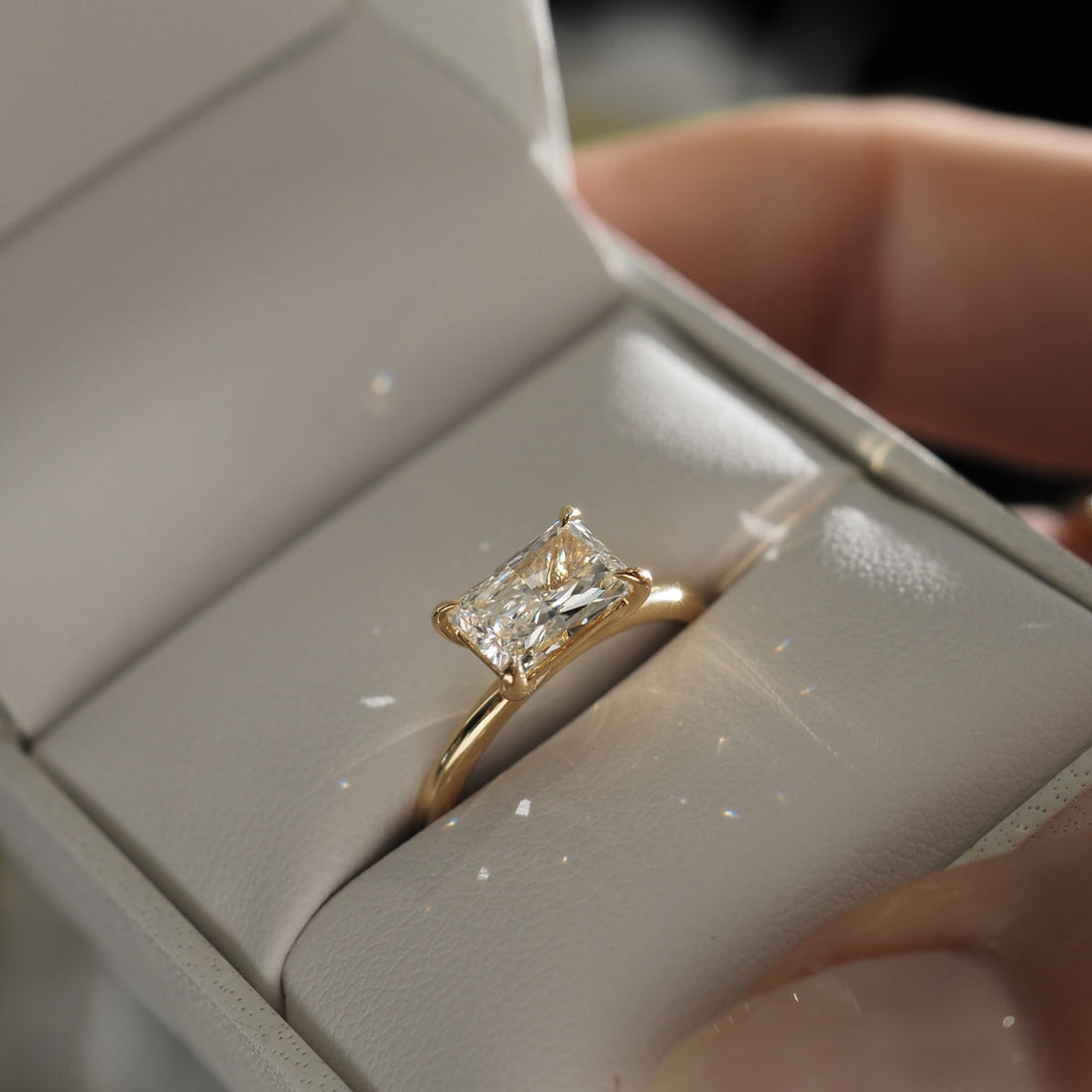 Rai | East West Radiant Solitaire Lab-Grown Diamond Engagement Ring