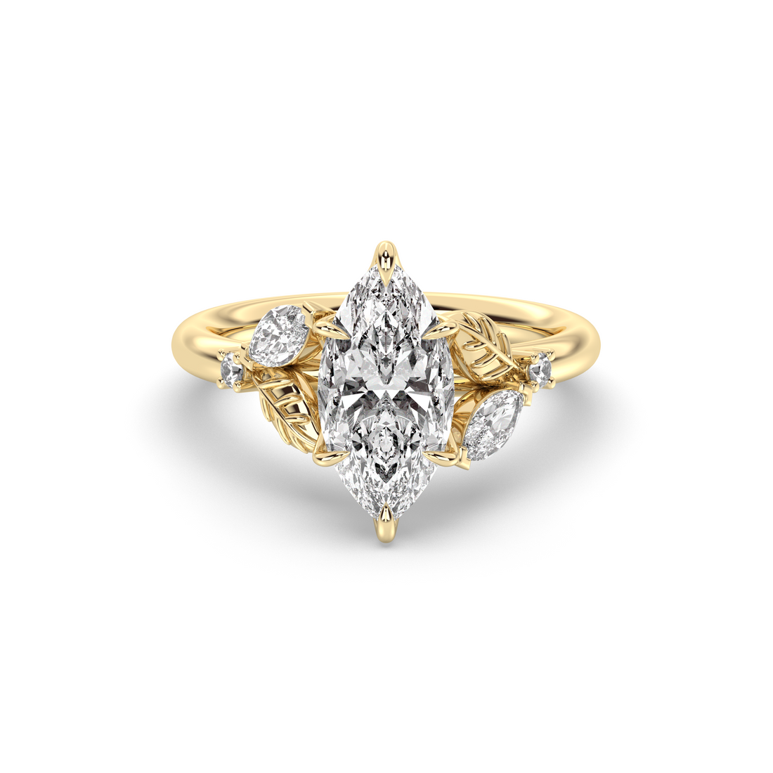 Tuscany Petal Prong, Marquise Cut