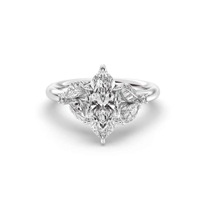Tuscany Petal Prong, Marquise Cut