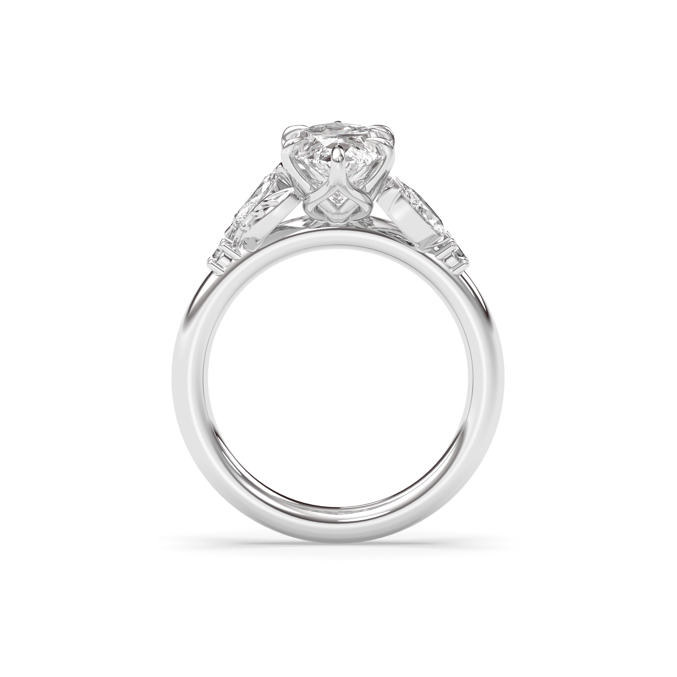 Tuscany Petal Prong, Marquise Cut