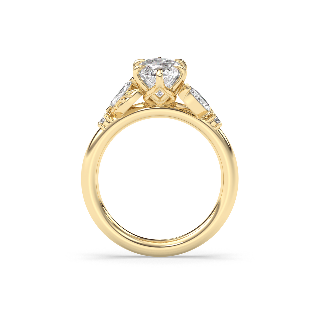 Tuscany Petal Prong, Marquise Cut
