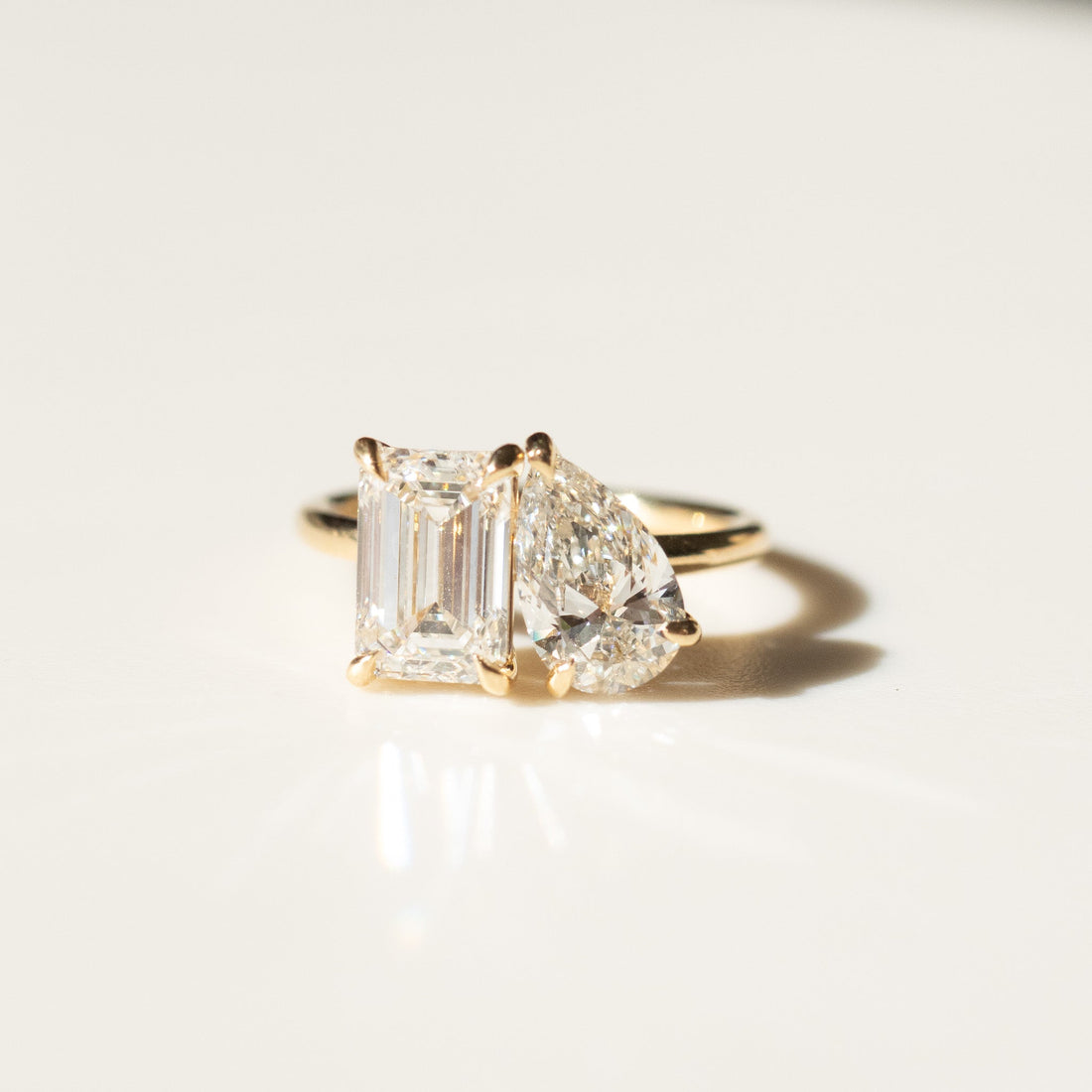 Rosa | Pear & Emerald Toi et Moi Lab-Grown Diamond Engagement Ring