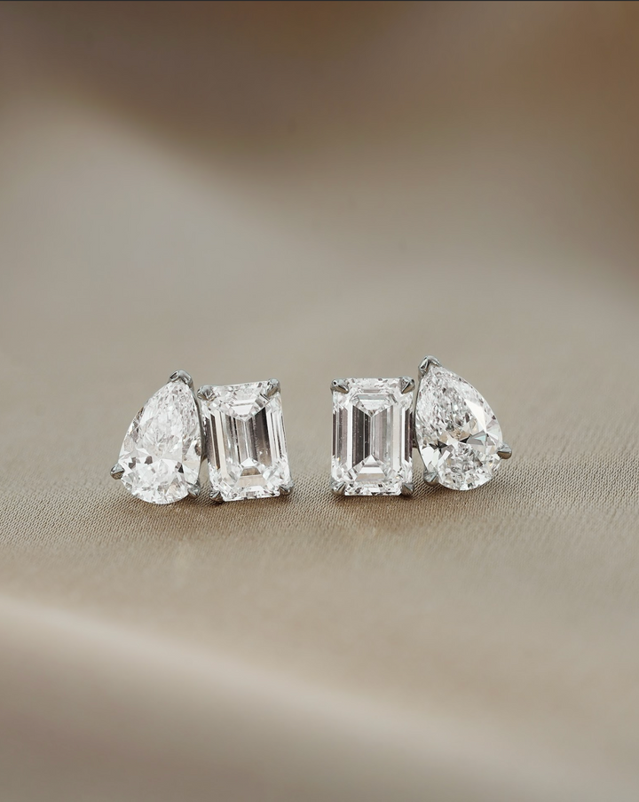 30 Pointer Toi Et Moi Diamond Earrings