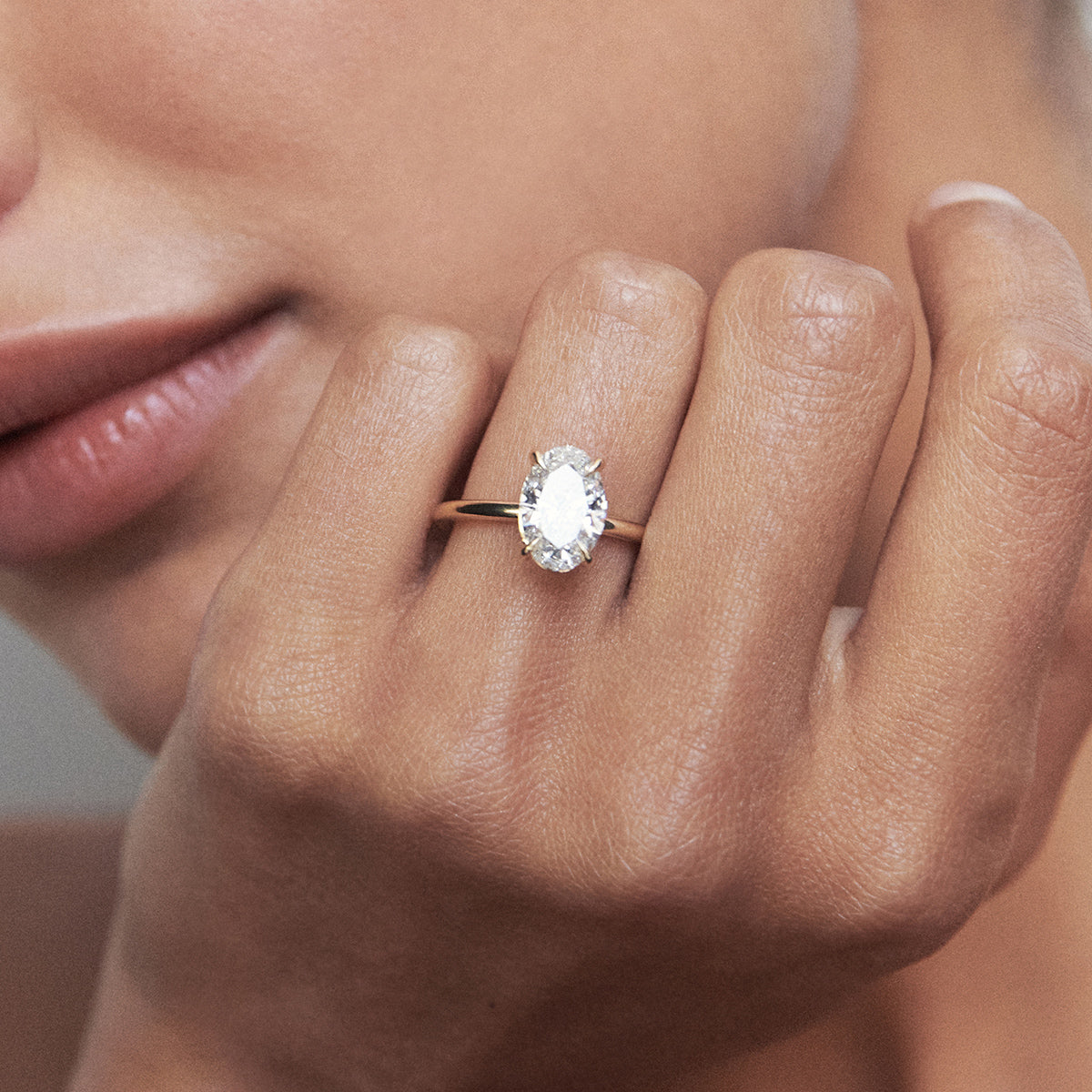 Clara | Oval Solitaire Lab-Grown Diamond Engagement Ring