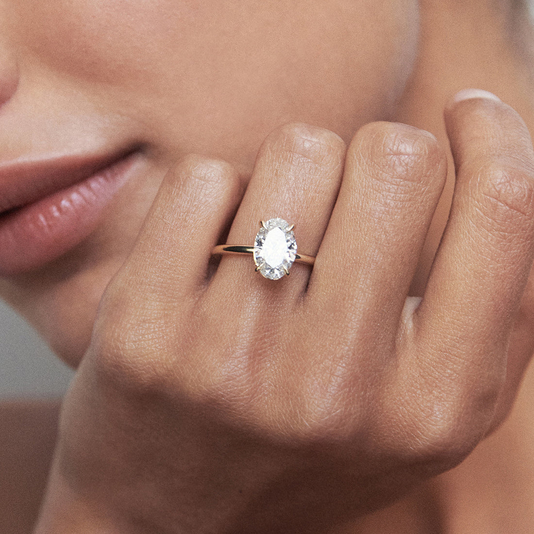 Clara | Oval Solitaire Lab-Grown Diamond Engagement Ring