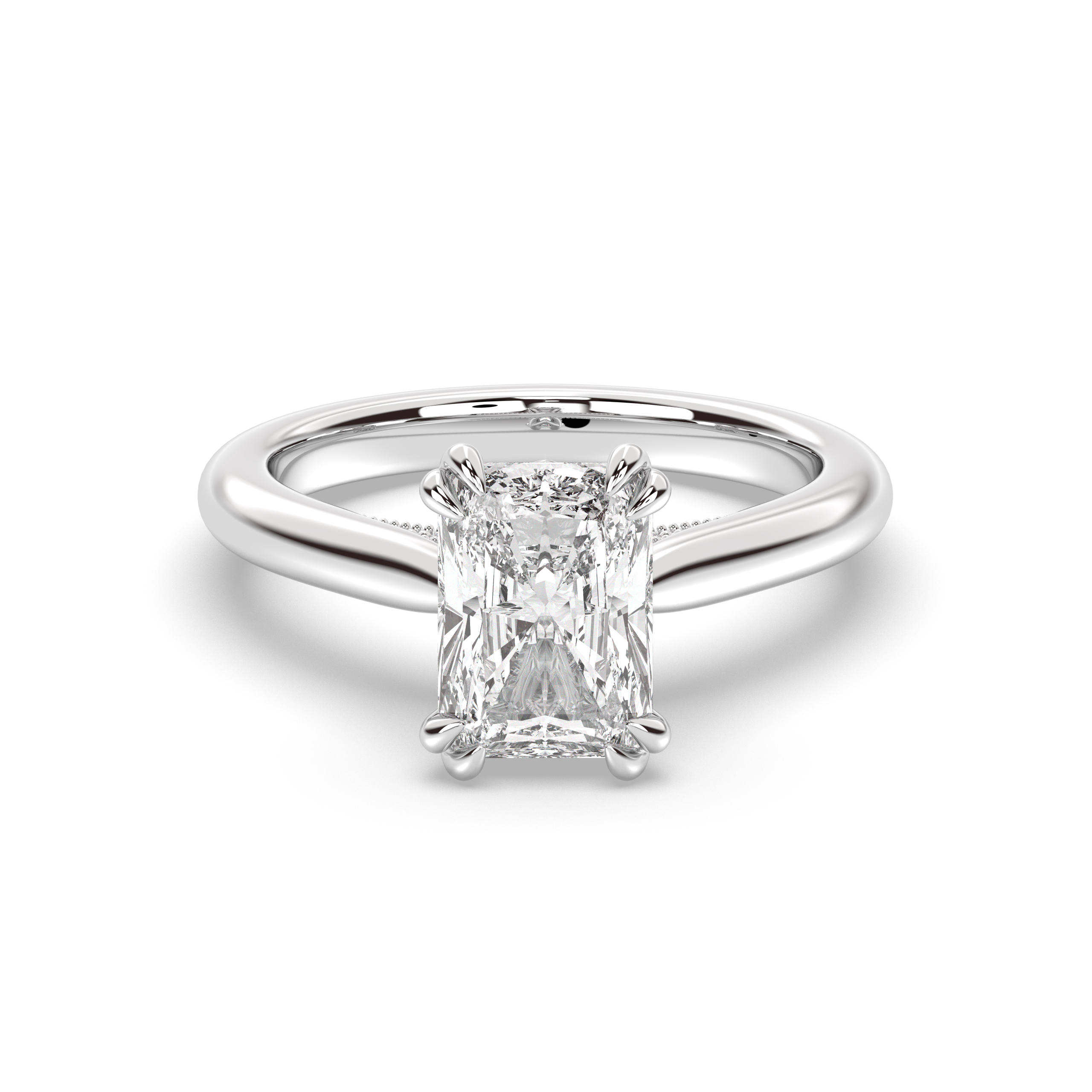 Vintage Amsterdam Lotus Prong, Radiant Cut