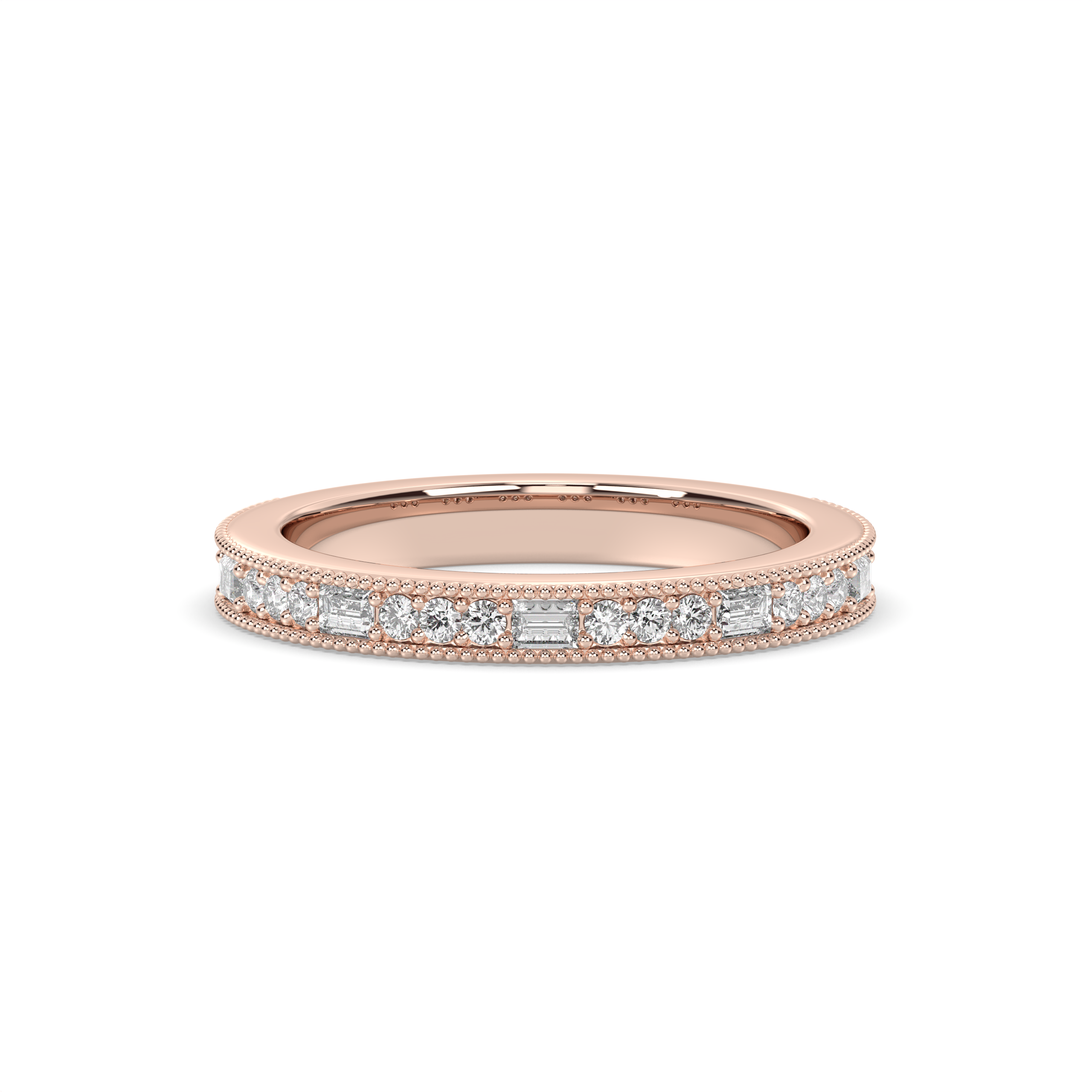 The Deco Diamond Wedding Band