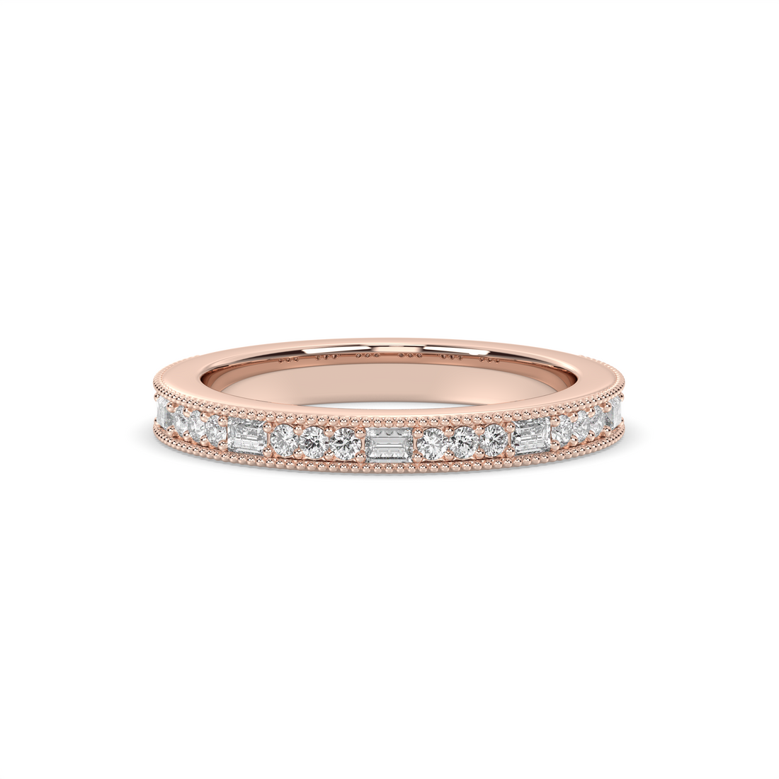 The Deco Diamond Wedding Band