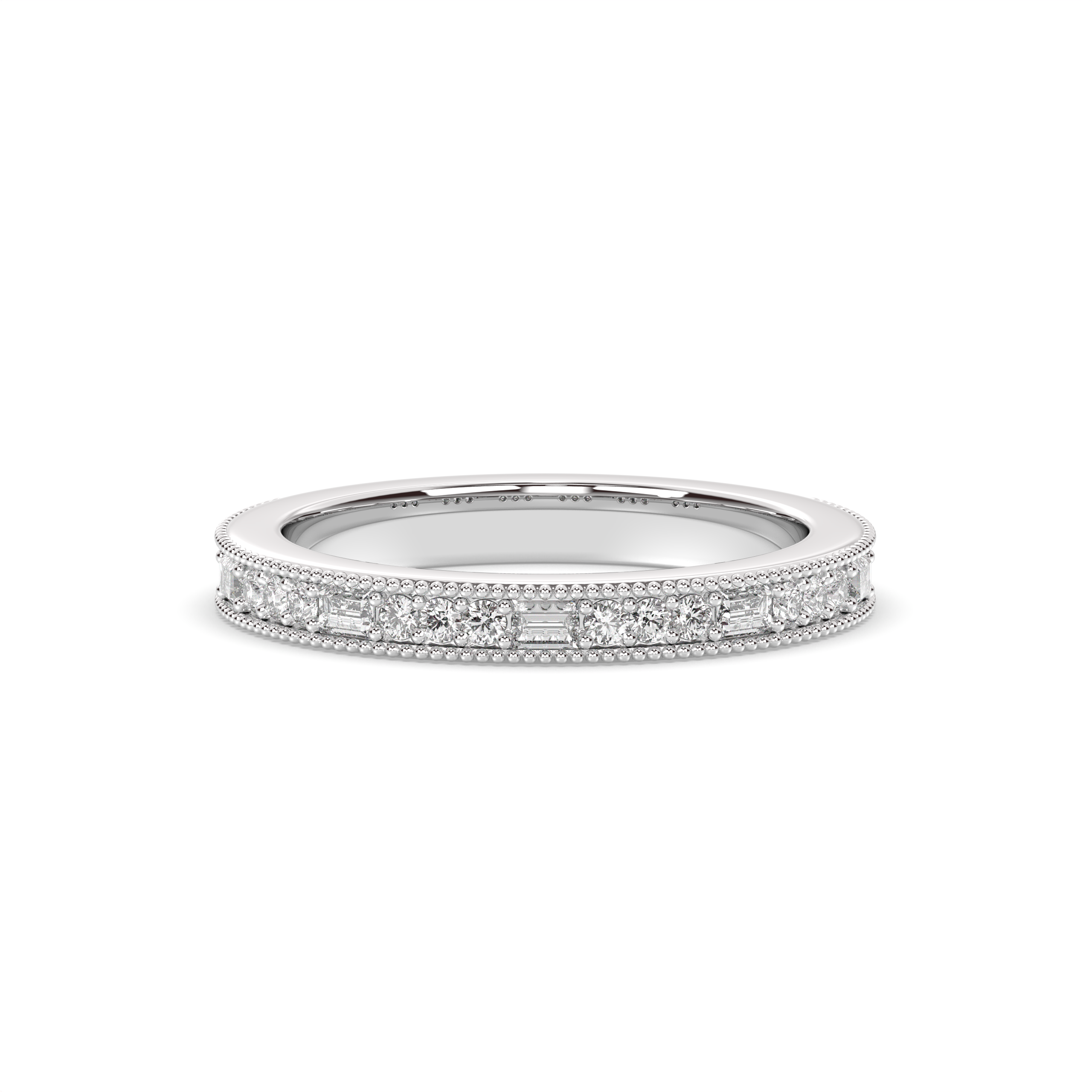 The Deco Diamond Wedding Band