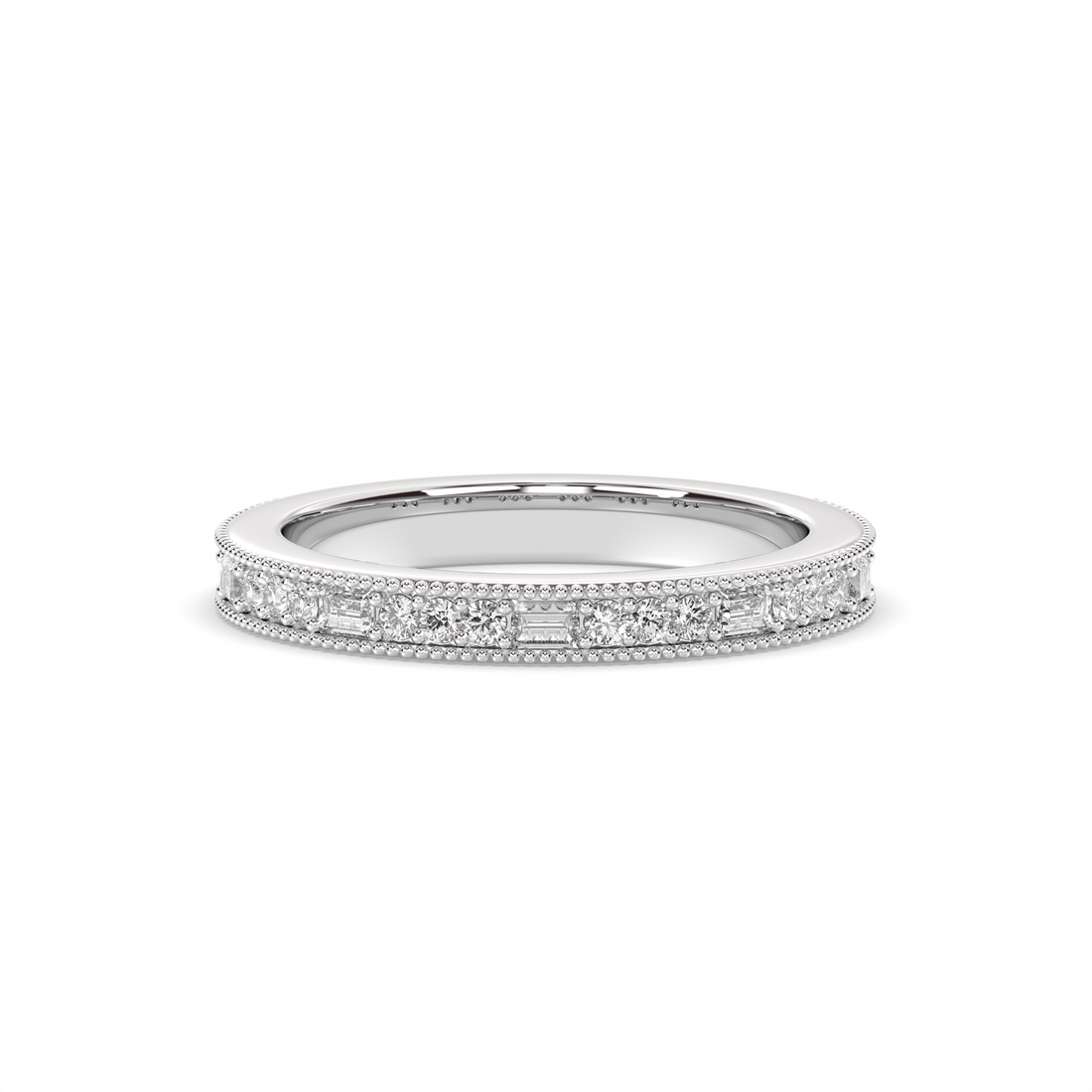 The Deco Diamond Wedding Band