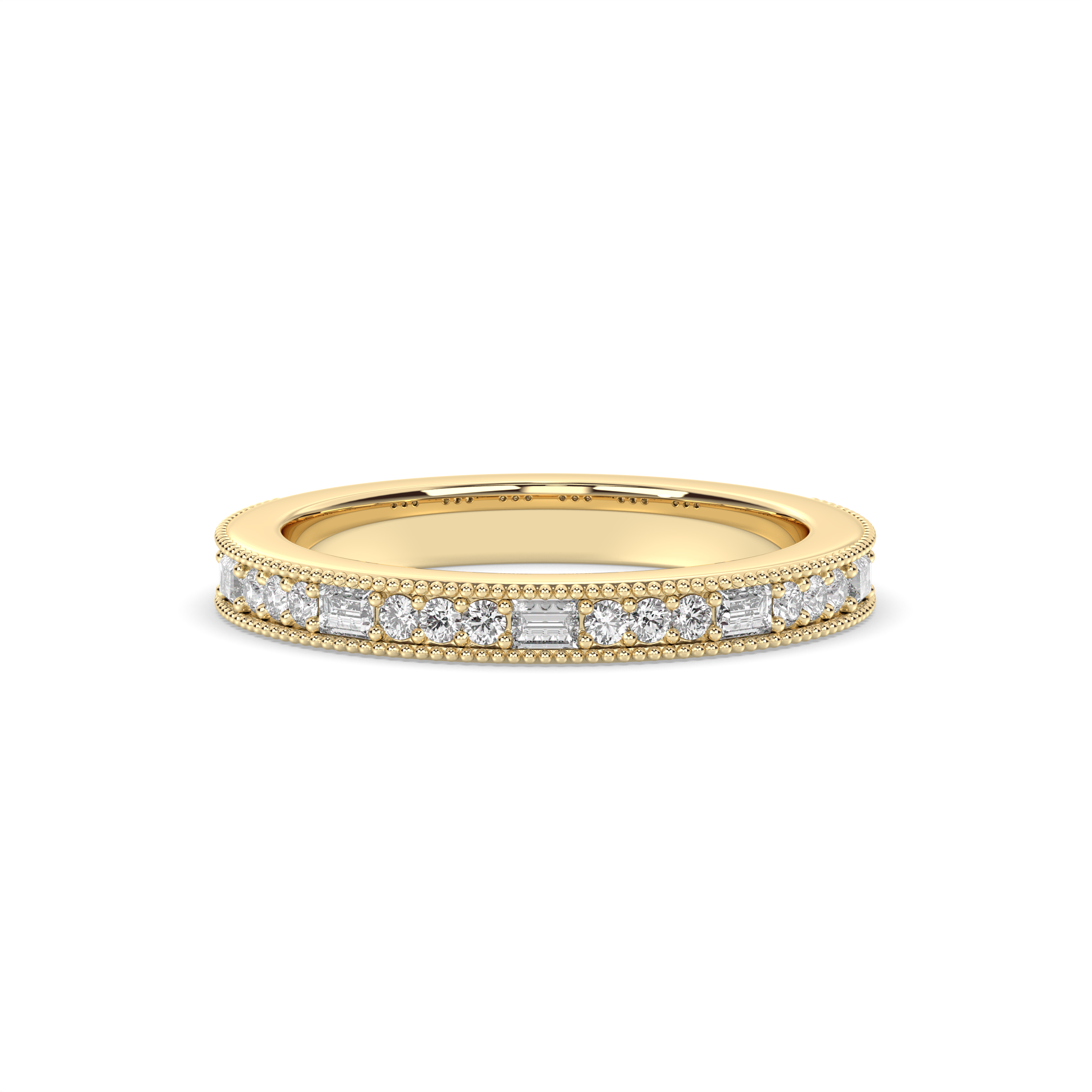 The Deco Diamond Wedding Band