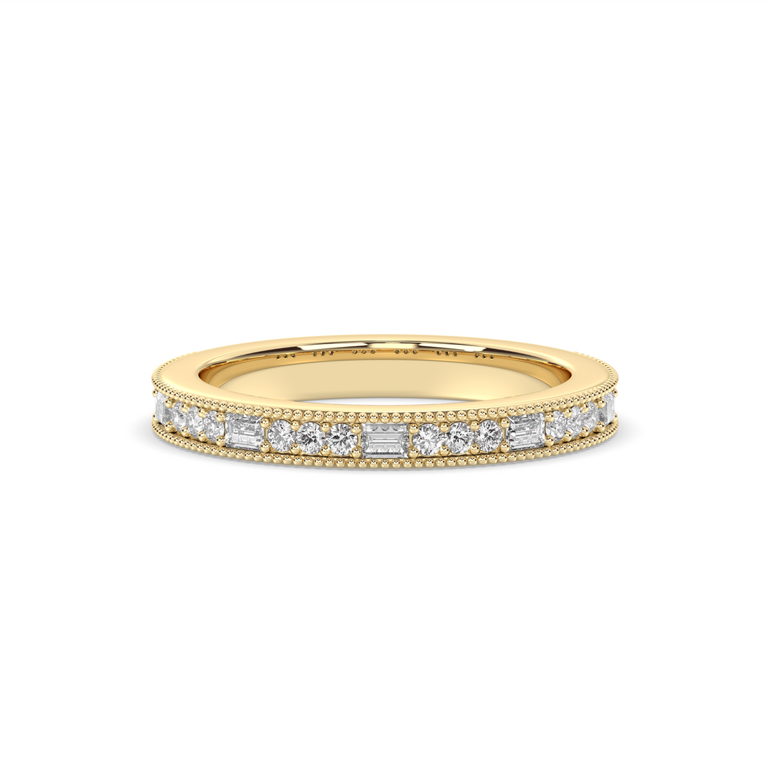 The Deco Diamond Wedding Band
