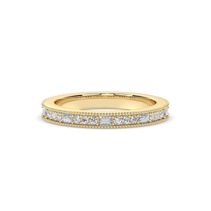 The Deco Diamond Wedding Band