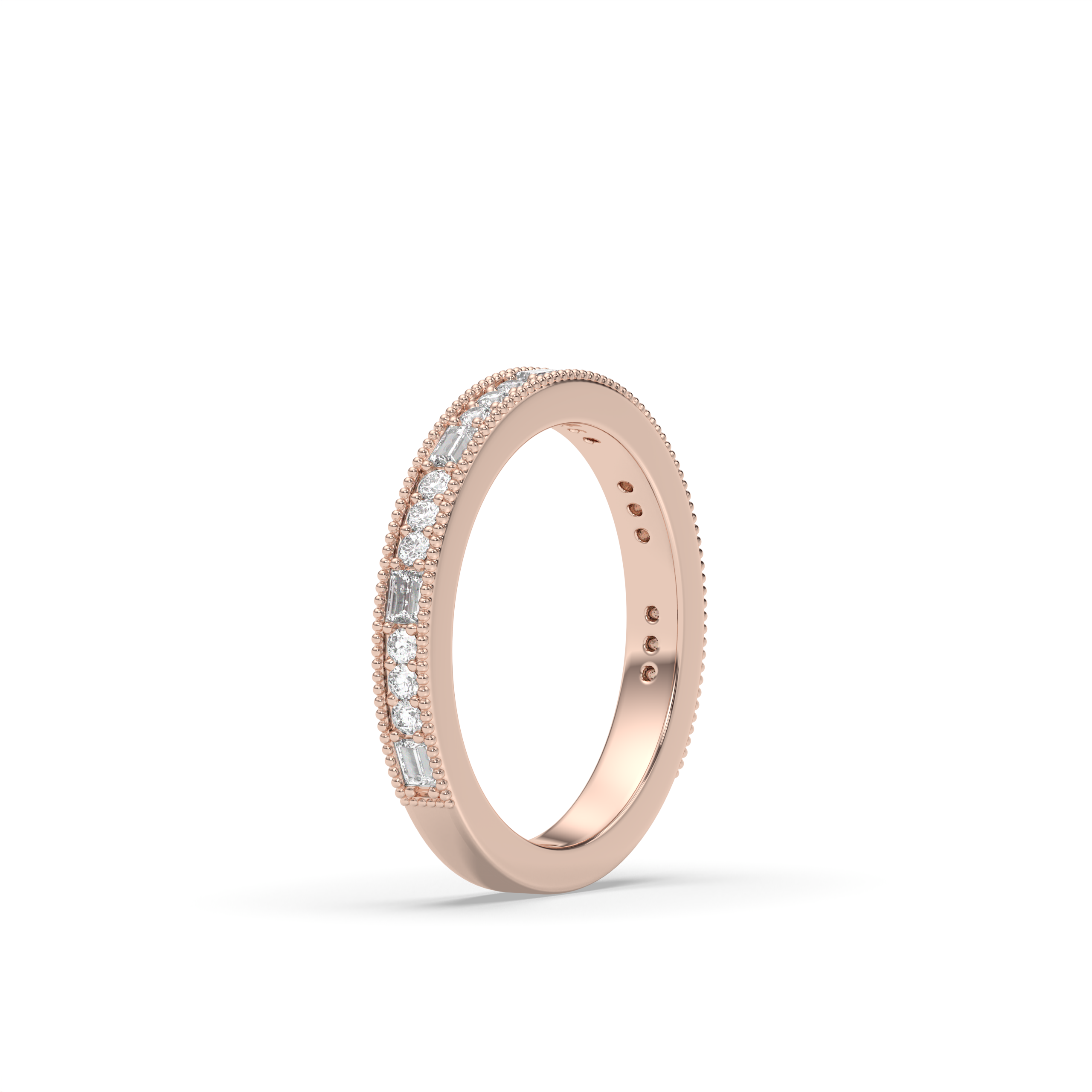 The Deco Diamond Wedding Band