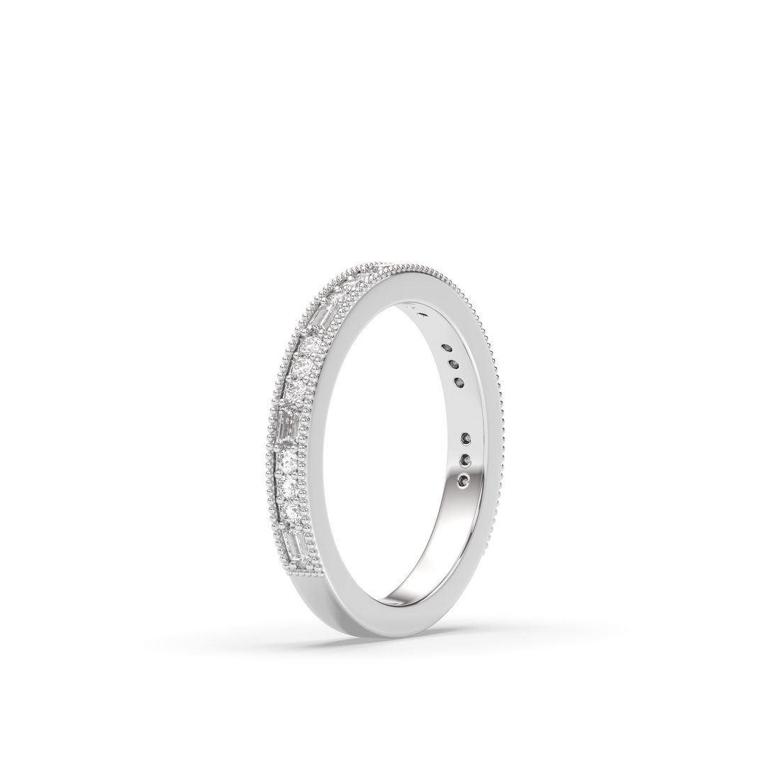 The Deco Diamond Wedding Band