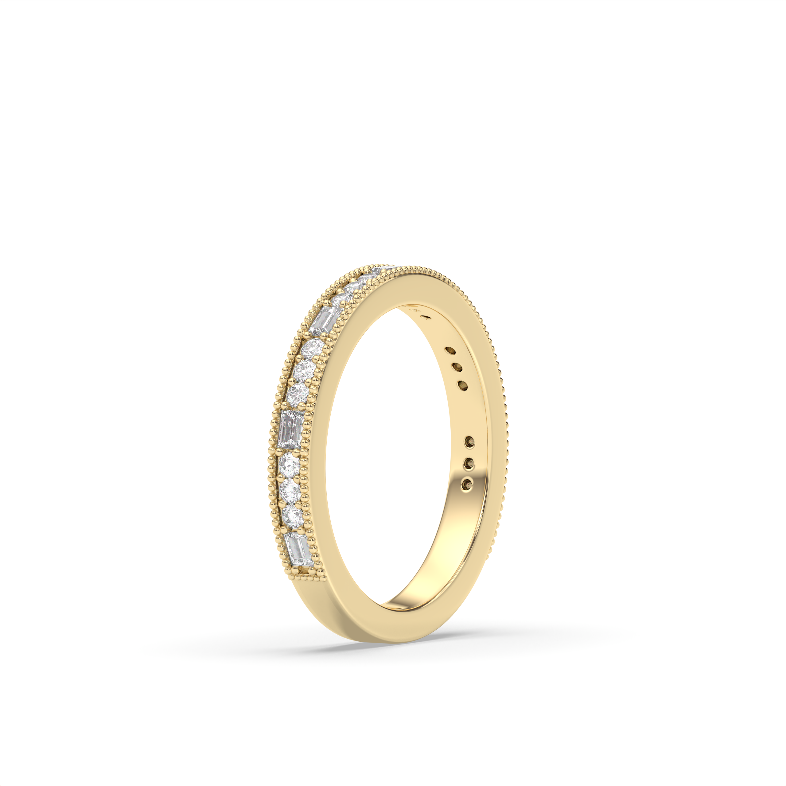 The Deco Diamond Wedding Band