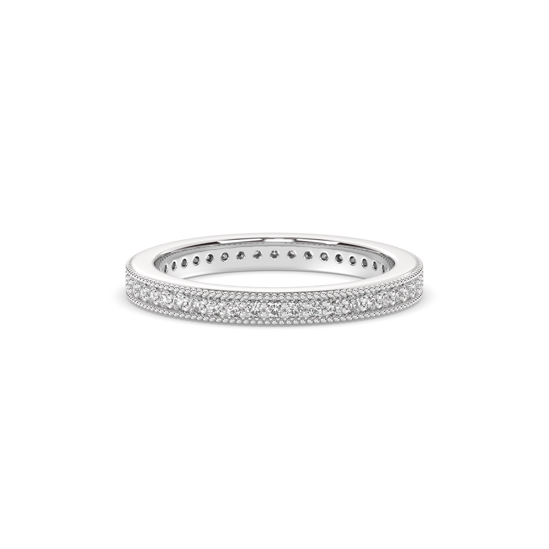 Vintage Monaco Moissanite Wedding Band