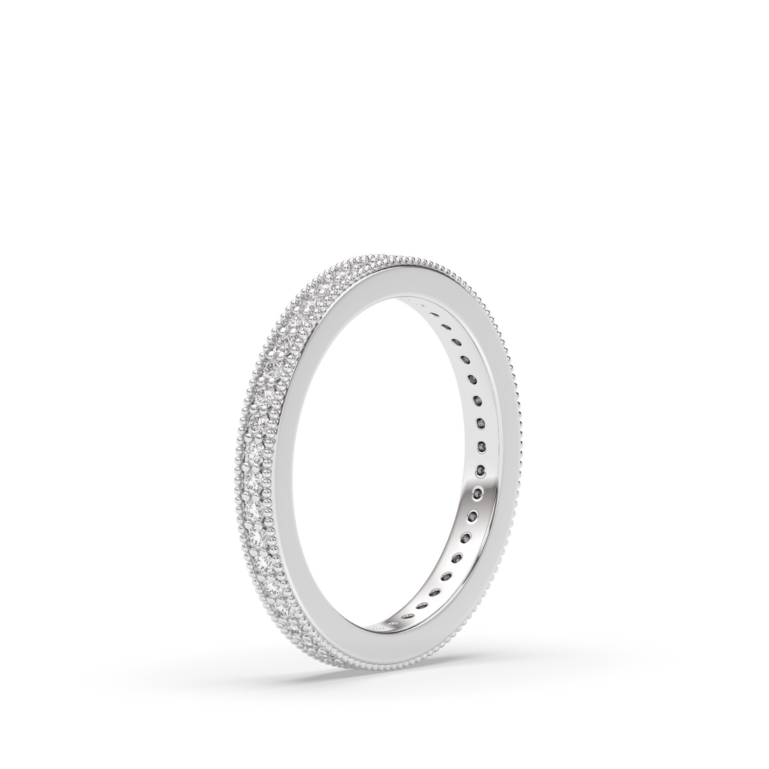 Vintage Monaco Moissanite Wedding Band