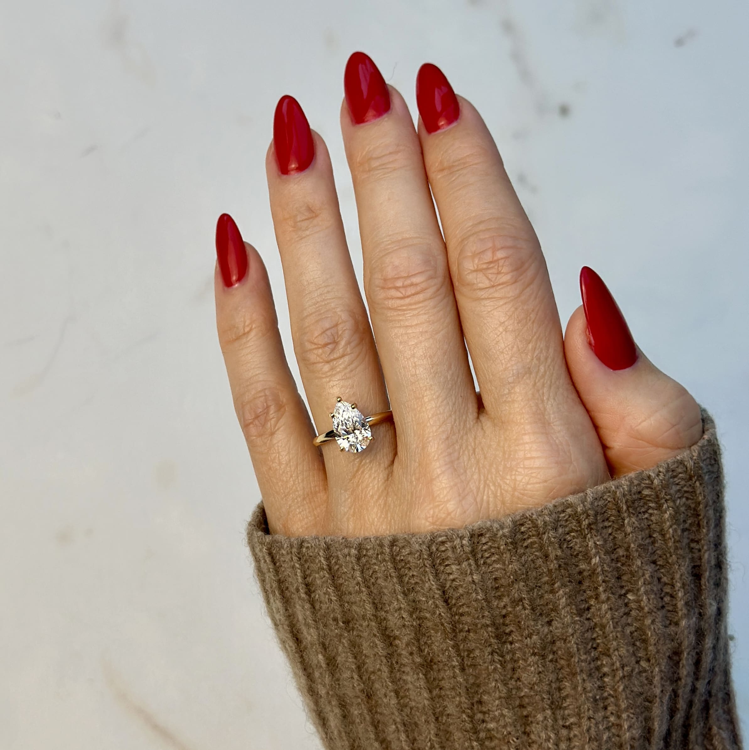 Classic Pear Cut Solitaire - 2ct+ (D/E & VVS)