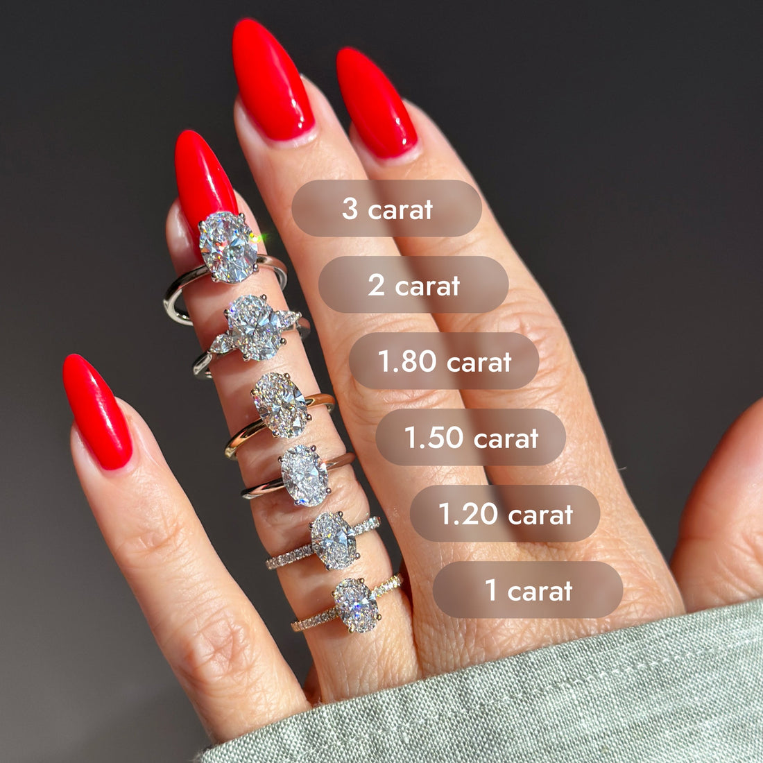 Classic Oval Cut Solitaire with Diamond Band - 1ct+ (8mm+, D/E & VVS)