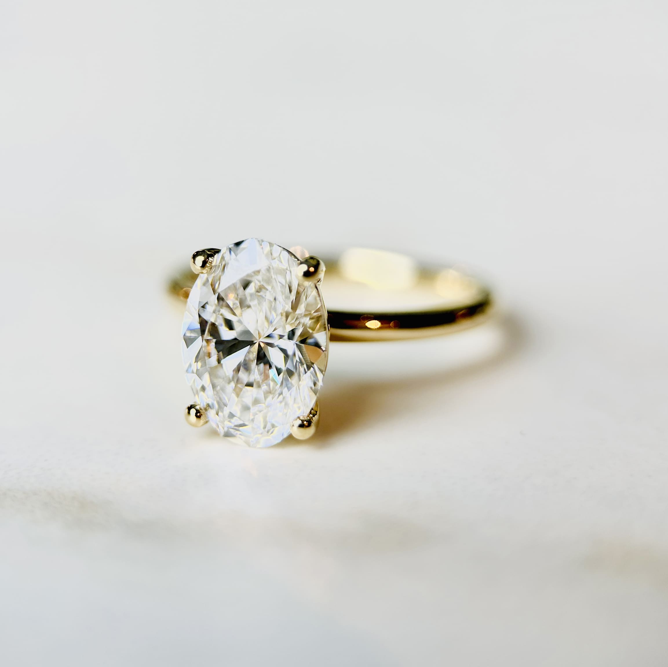 Classic Oval Cut Solitaire - 2ct+ (10mm+, D/E & VVS)
