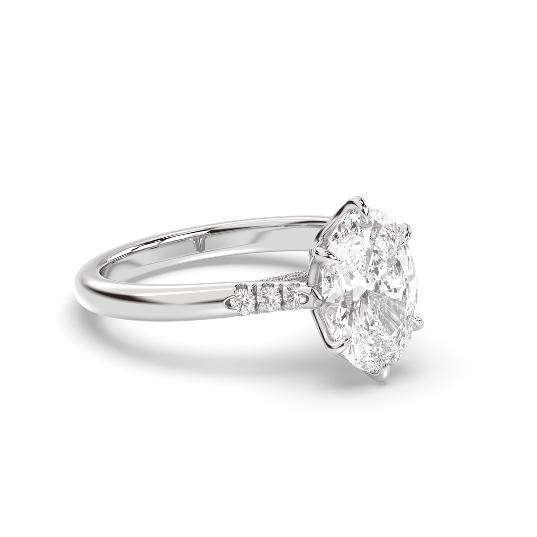 Vintage Monaco Trio Pavè, Oval Cut