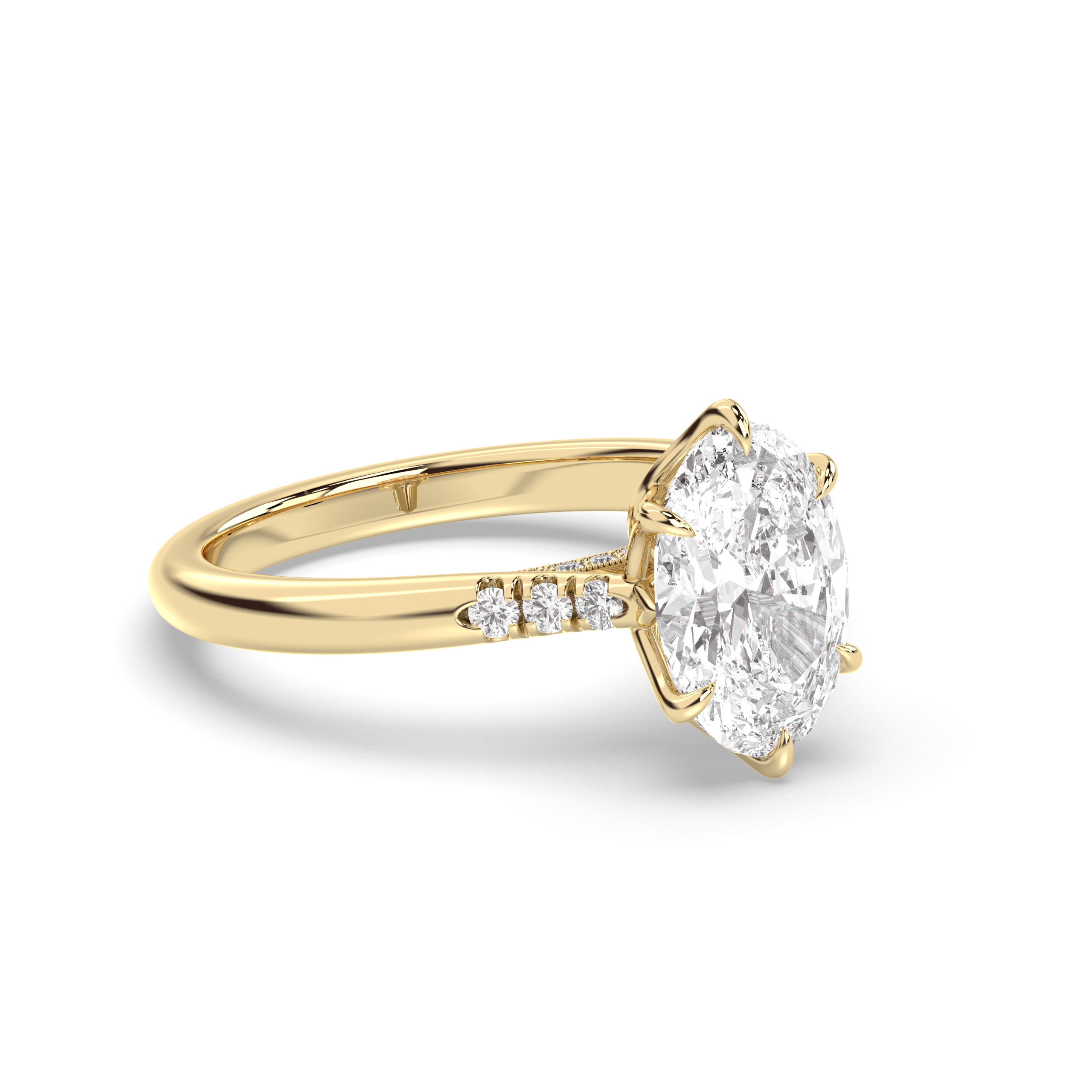 Vintage Monaco Trio Pavè, Oval Cut