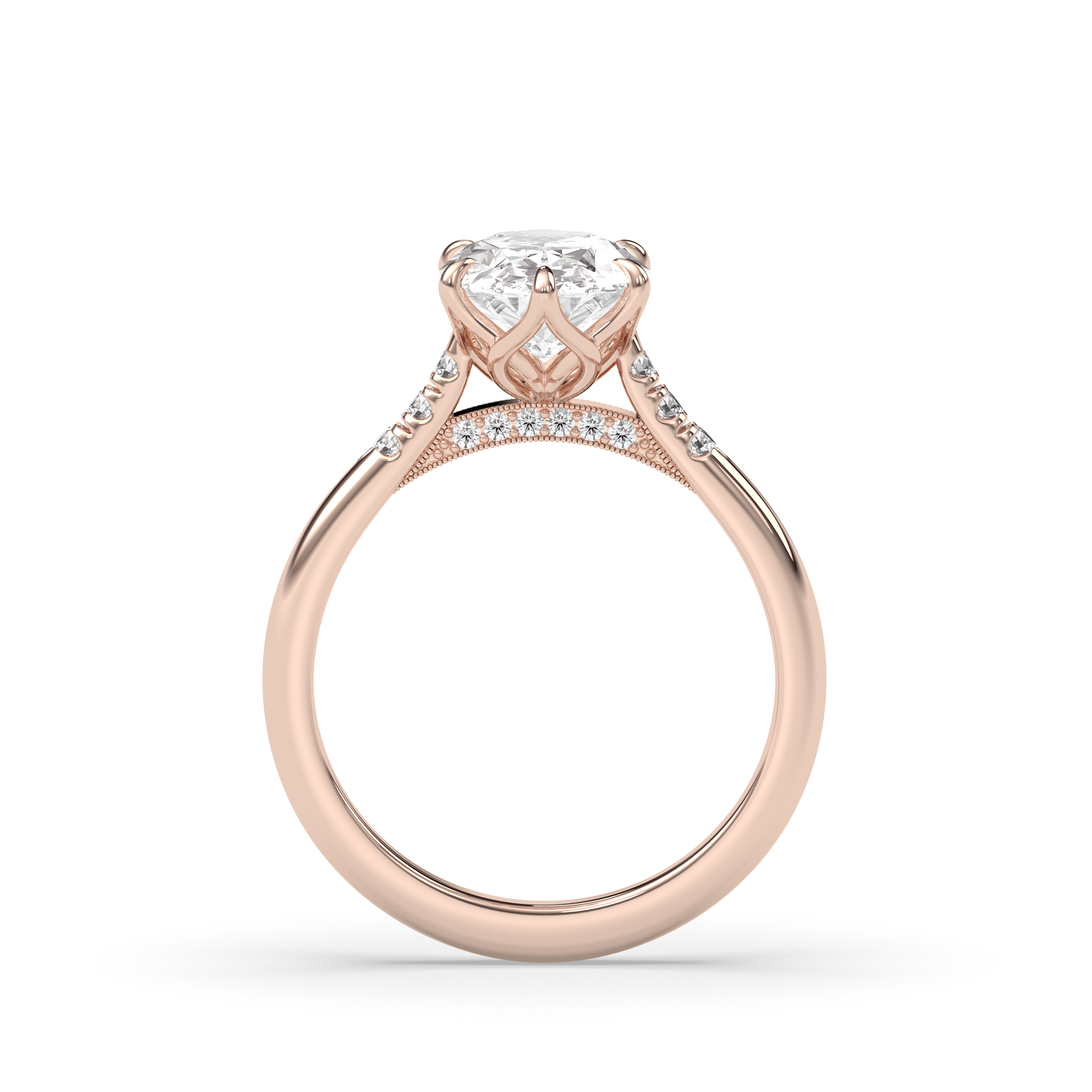 Vintage Monaco Trio Pavè, Oval Cut