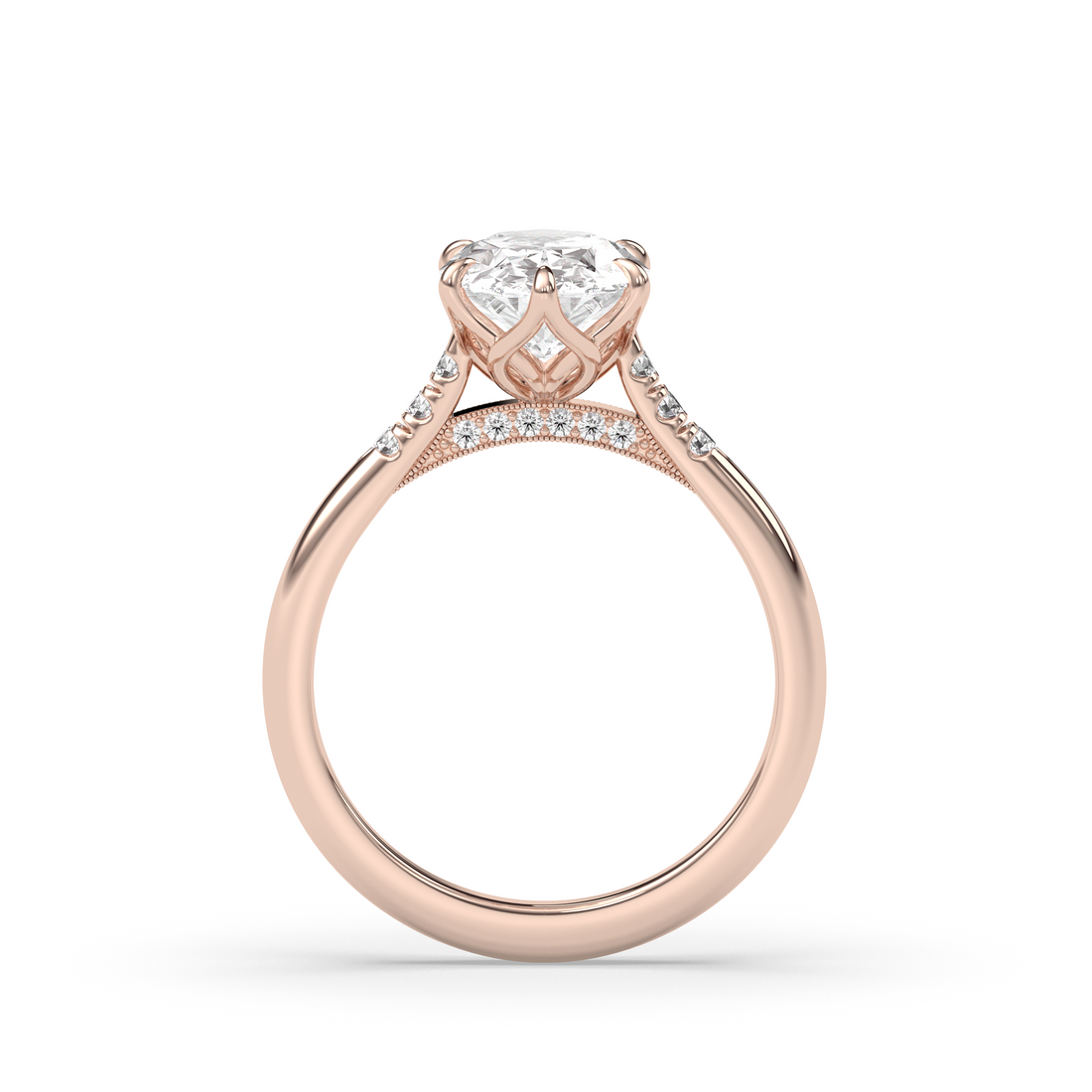 Vintage Monaco Trio Pavè, Oval Cut