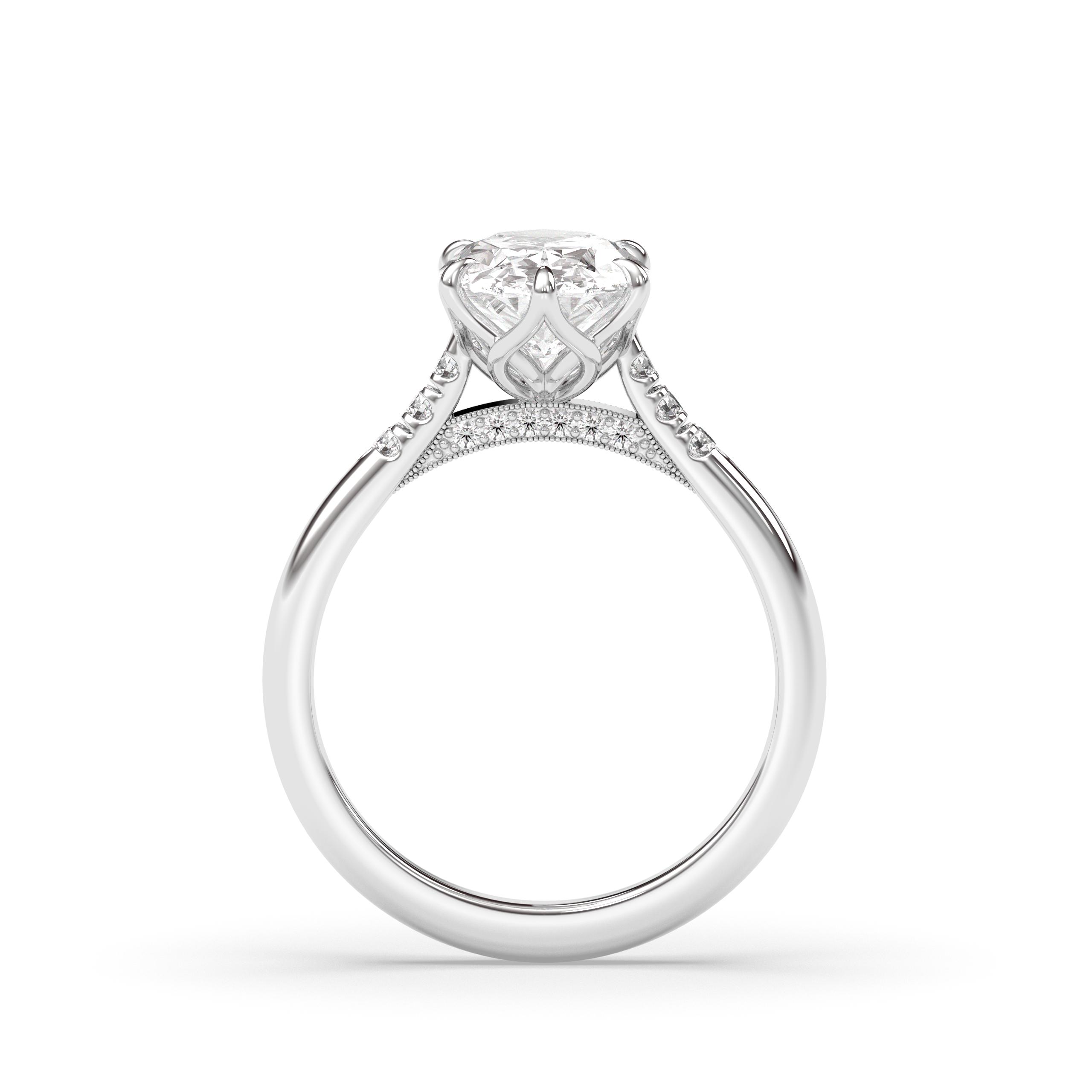 Vintage Monaco Trio Pavè, Oval Cut