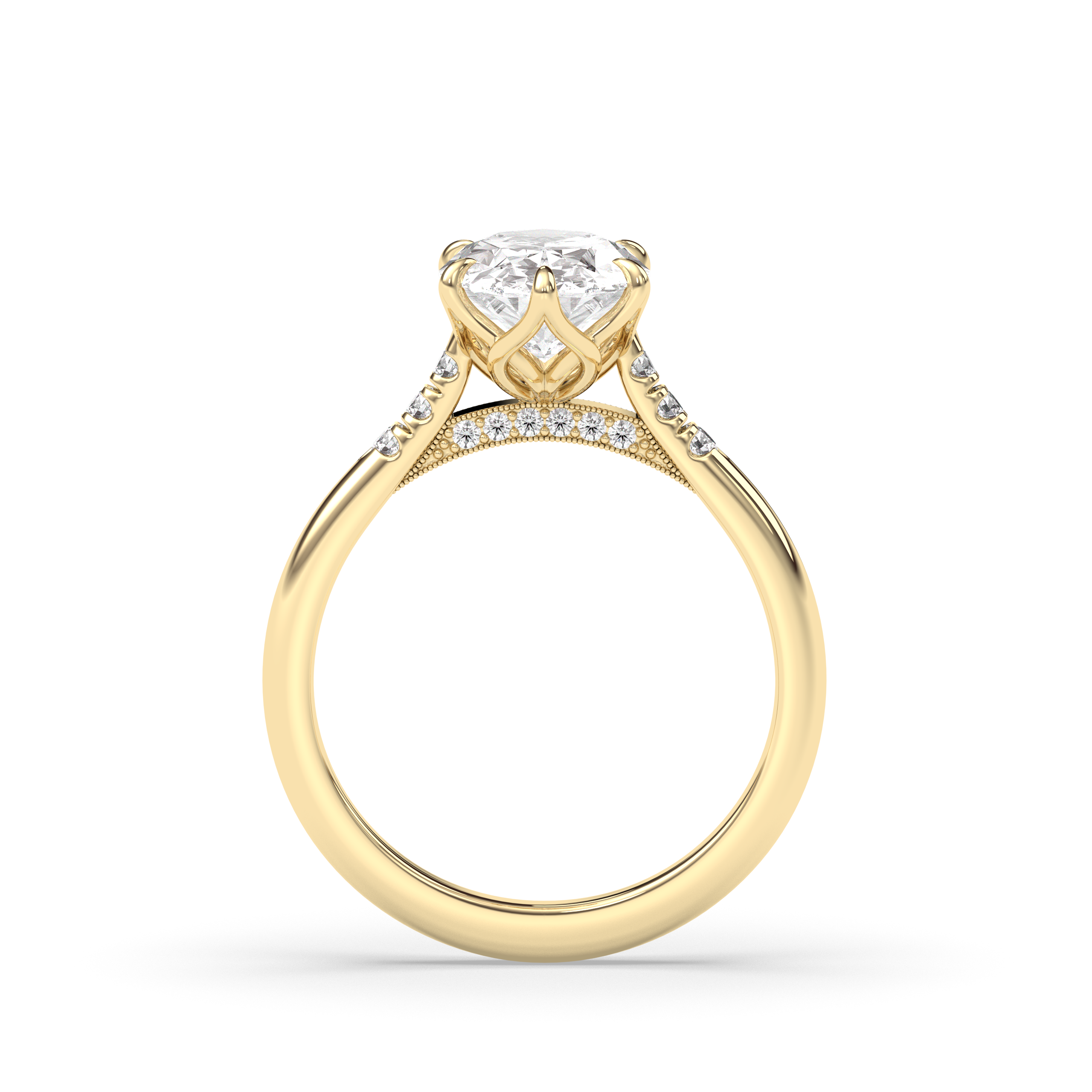 Vintage Monaco Trio Pavè, Oval Cut