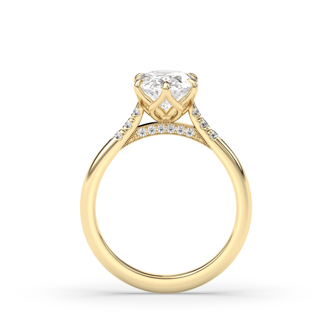 Vintage Monaco Trio Pavè, Oval Cut